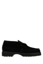 Black Suede Chunky Loafers 1