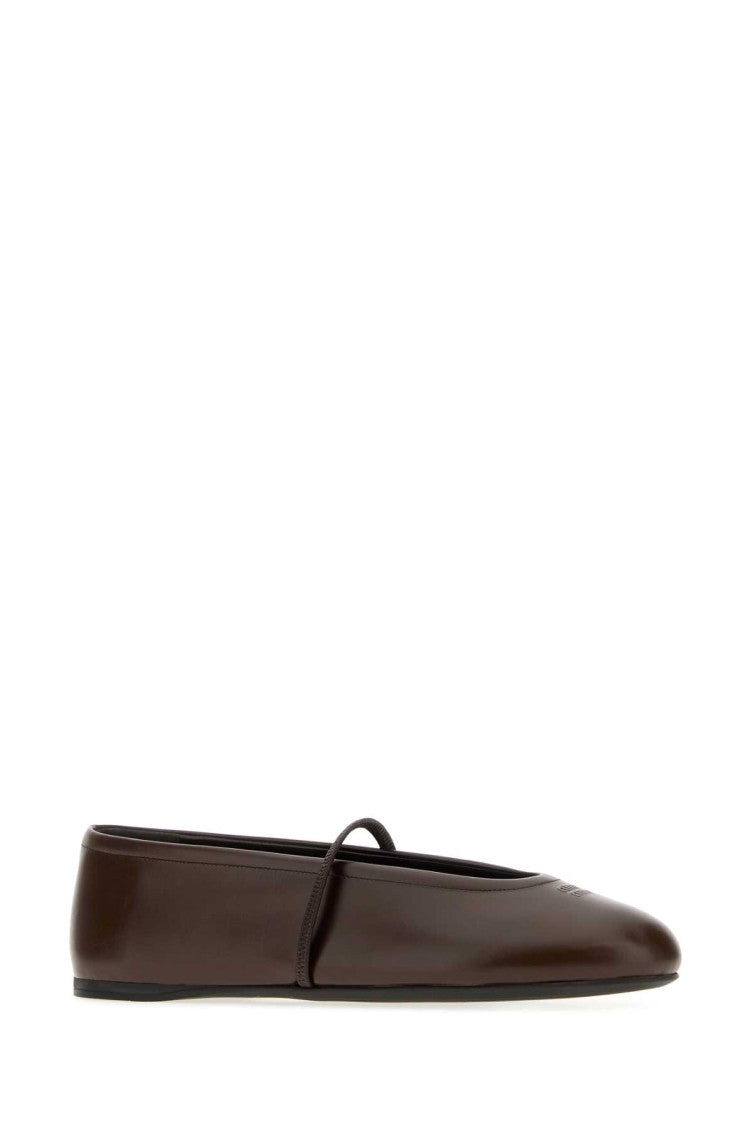 Brown Leather Ballet Flats 2
