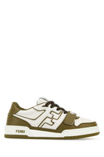 Green Match Leather Sneakers 1
