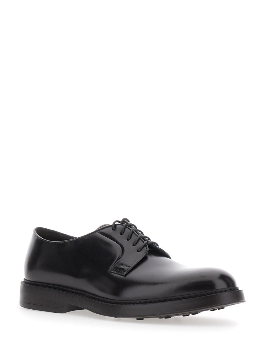 Black Leather Lace Up Shoes 2
