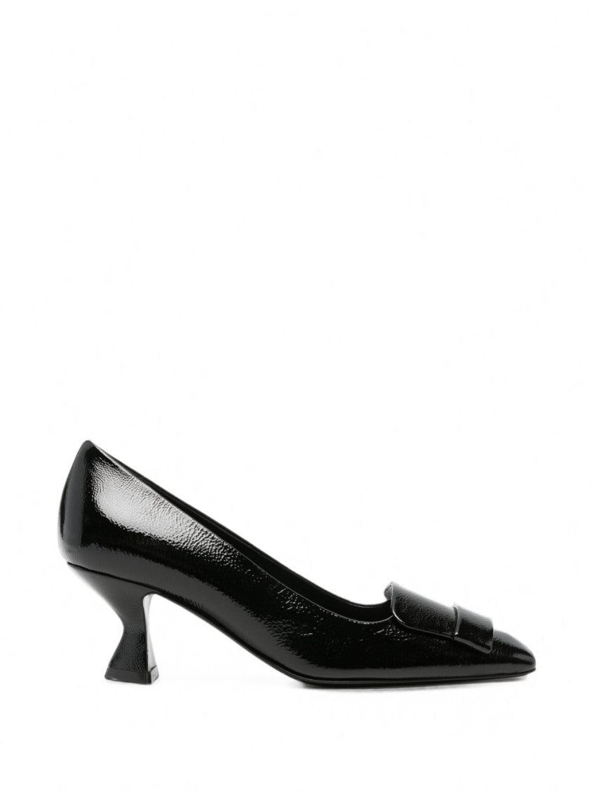 Black Buckle-detail Pumps 1