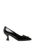Black Buckle-detail Pumps 1