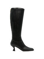 Black Leather Sculpt Boots 1