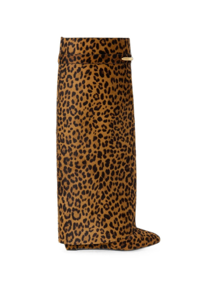 Leopard Print Shark-pinch Boots 1