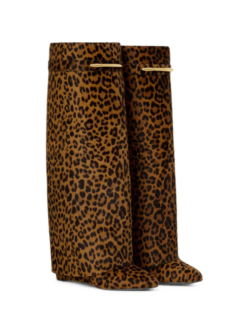 Leopard Print Shark-pinch Boots 2