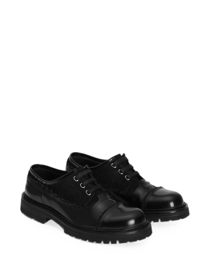 Black Leather Lace-up Shoes 2