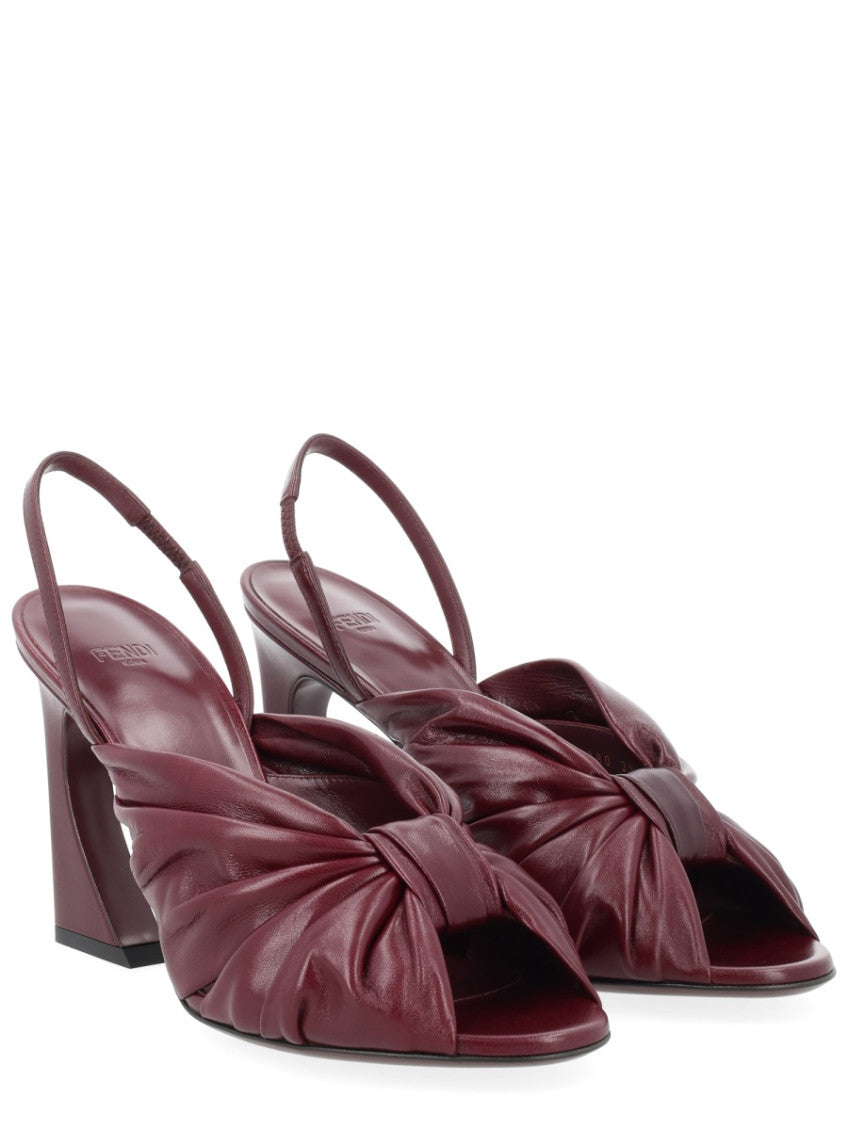 Brown Pleated Arco Heels 2