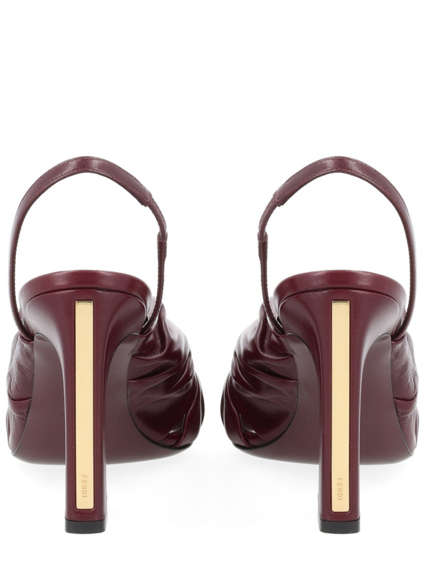 Brown Pleated Arco Heels 4