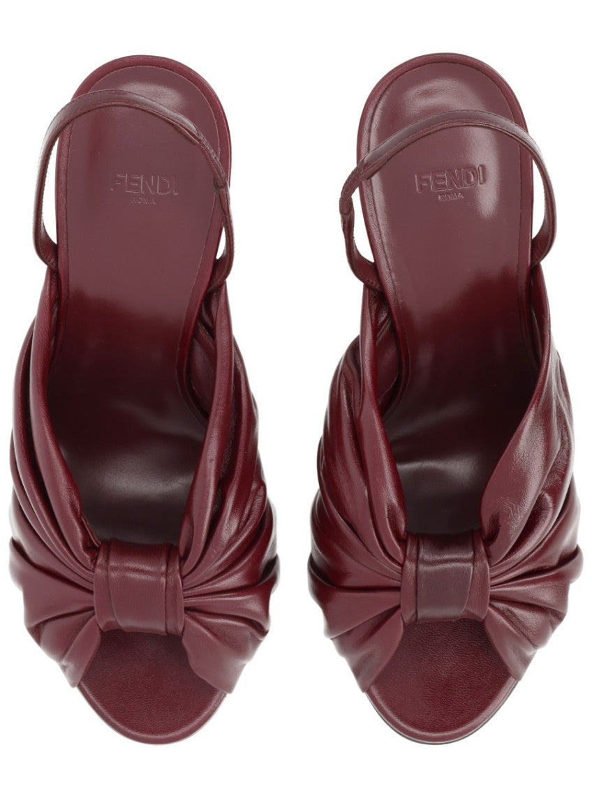Brown Pleated Arco Heels 5