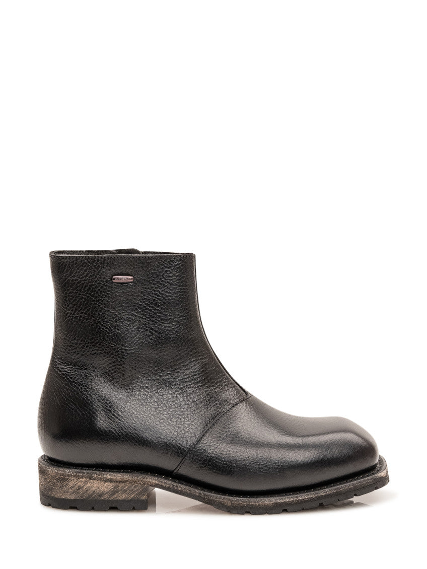 Black Engine Leather Boots 1