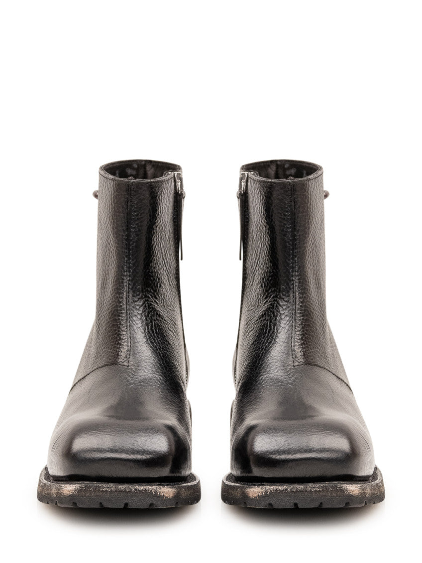 Black Engine Leather Boots 2