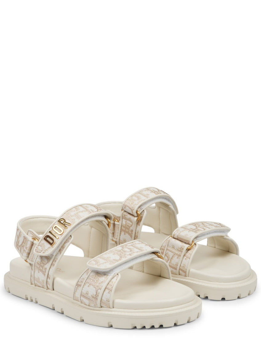 Beige  Logo Dioract Sandals 2