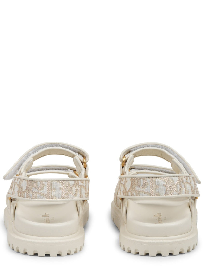 Beige  Logo Dioract Sandals 4