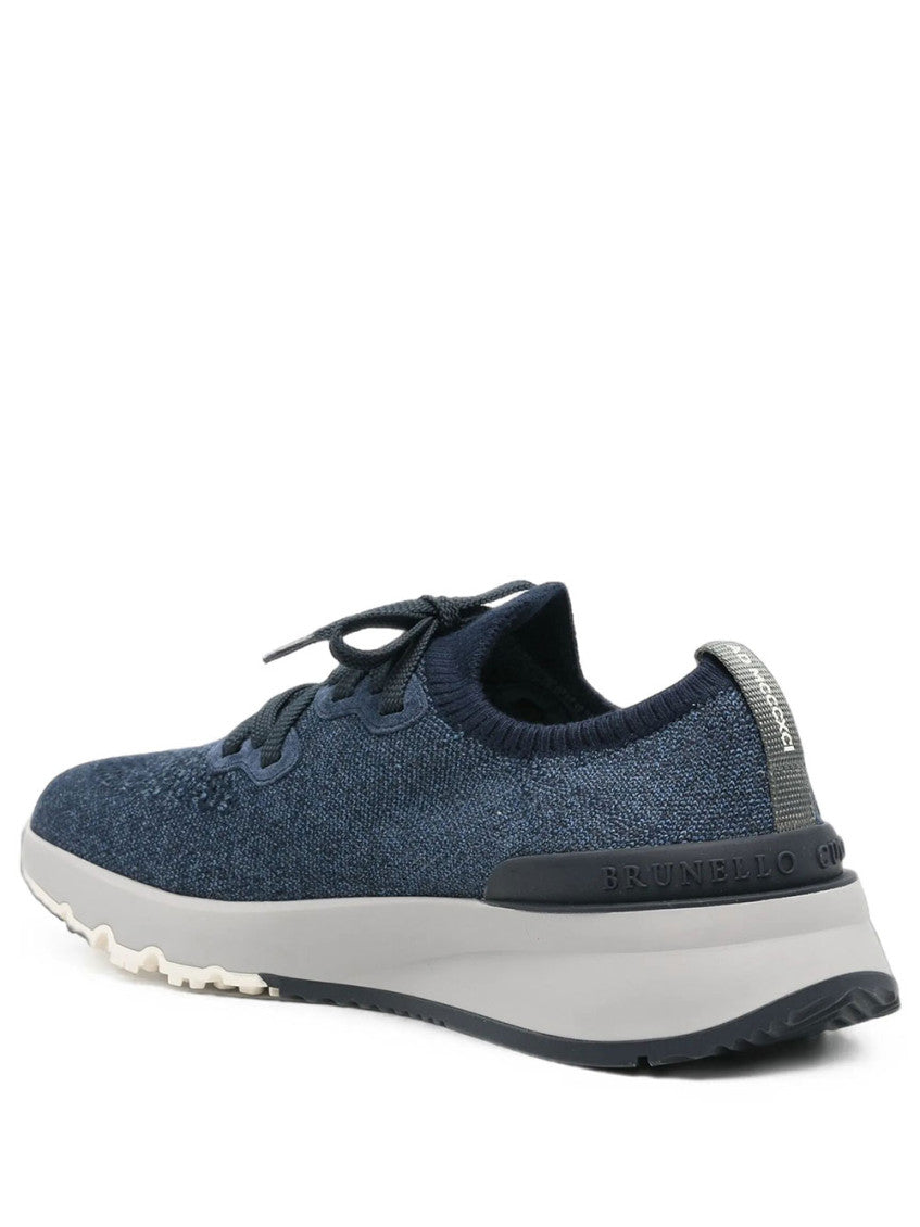 Navy Knit Runner Sneakers 3
