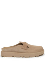 Beige Suede Mules 1