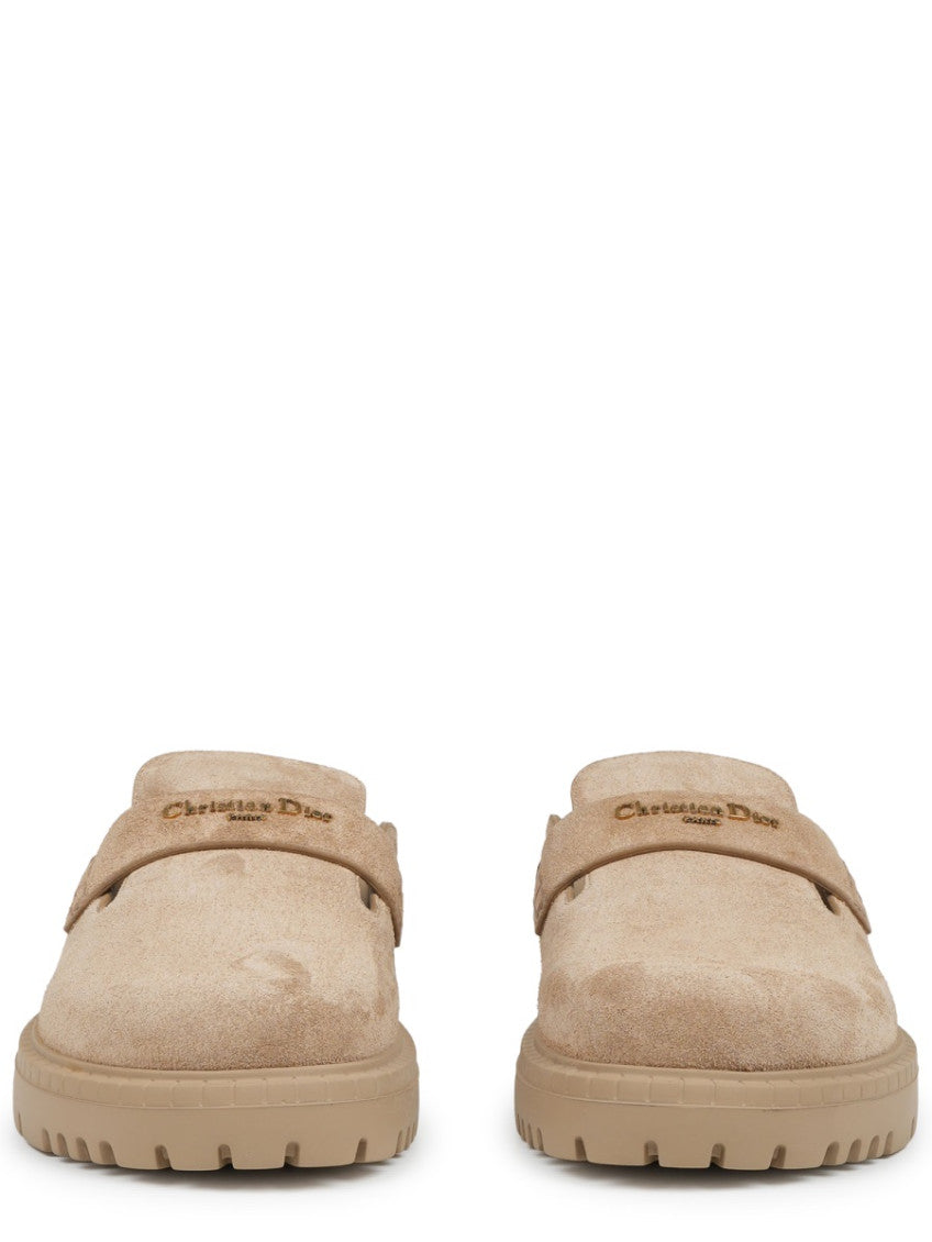 Beige Suede Mules 3
