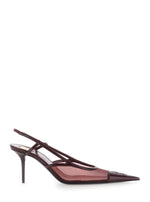 Bordeaux Mesh Slingback Pumps 1