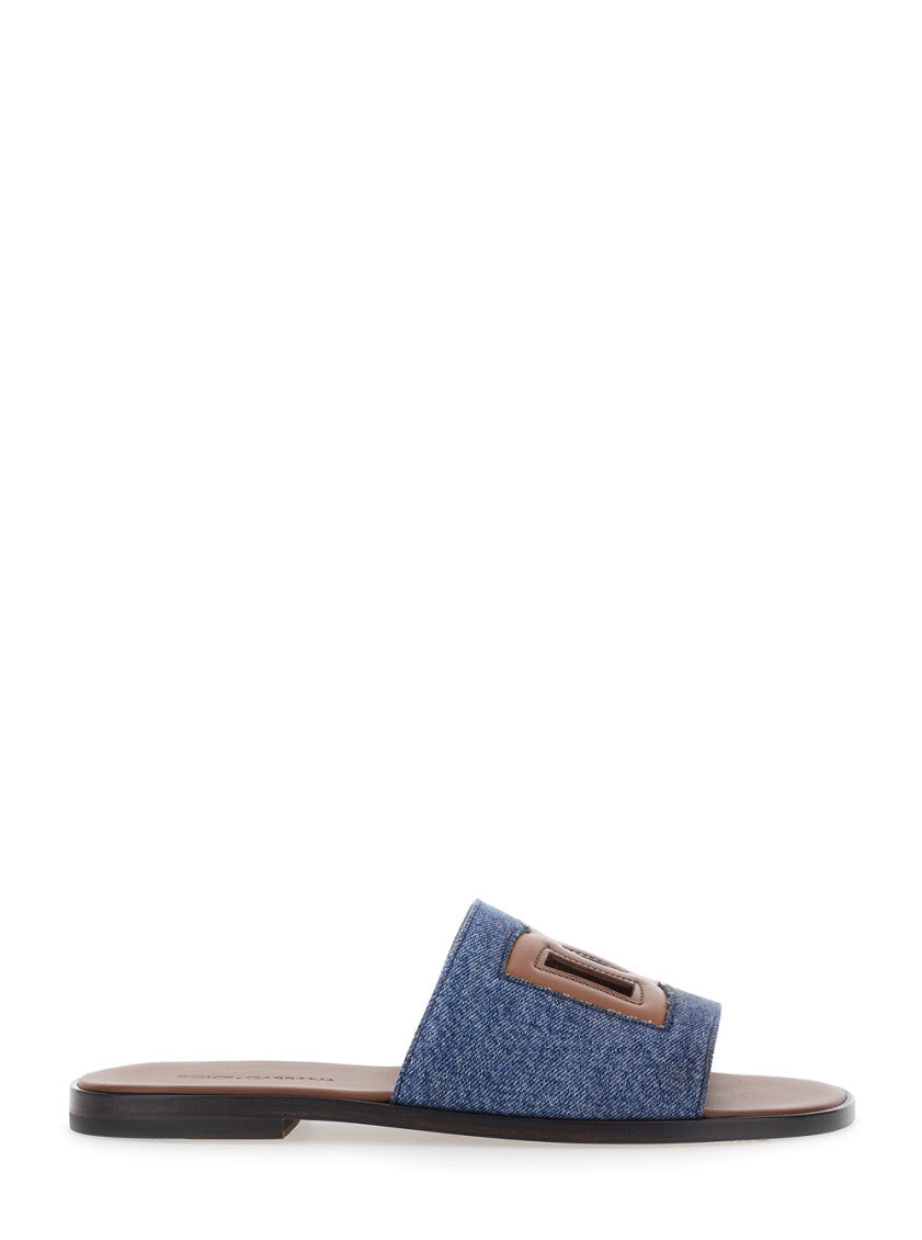 Denim Logo Sandals 1