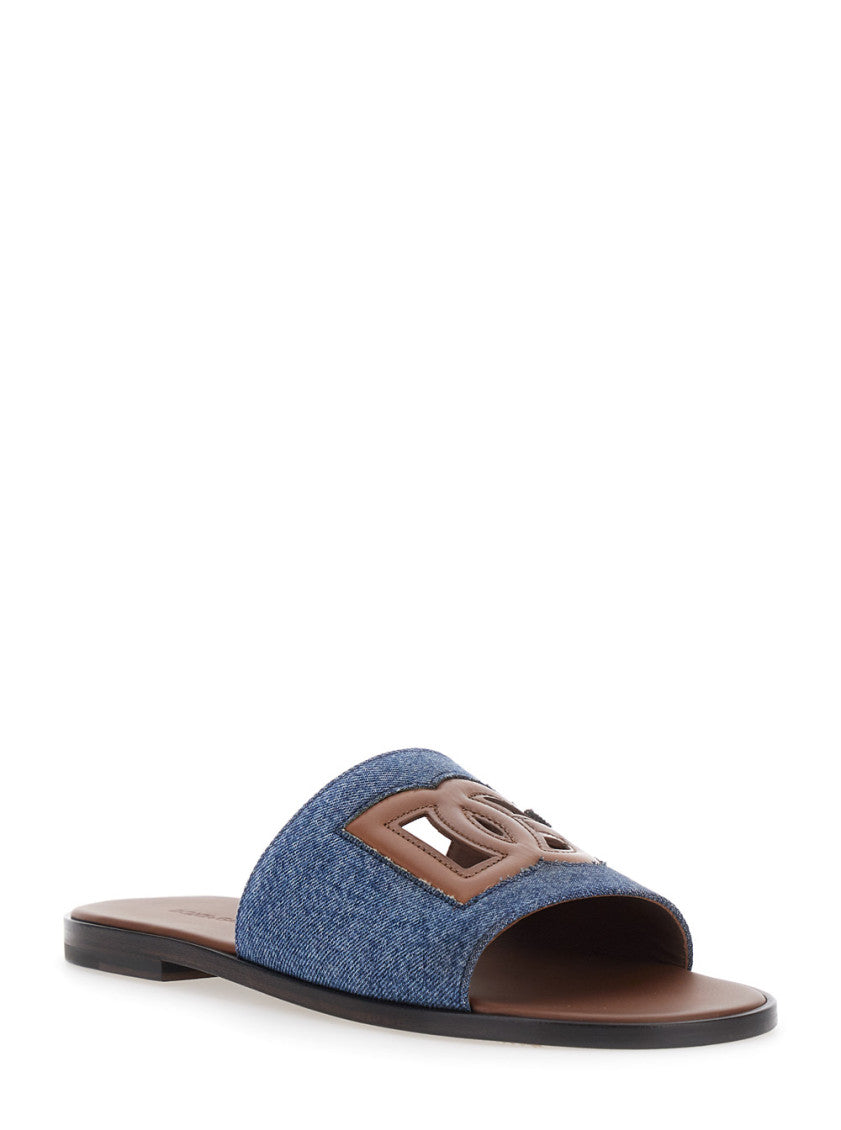 Denim Logo Sandals 2