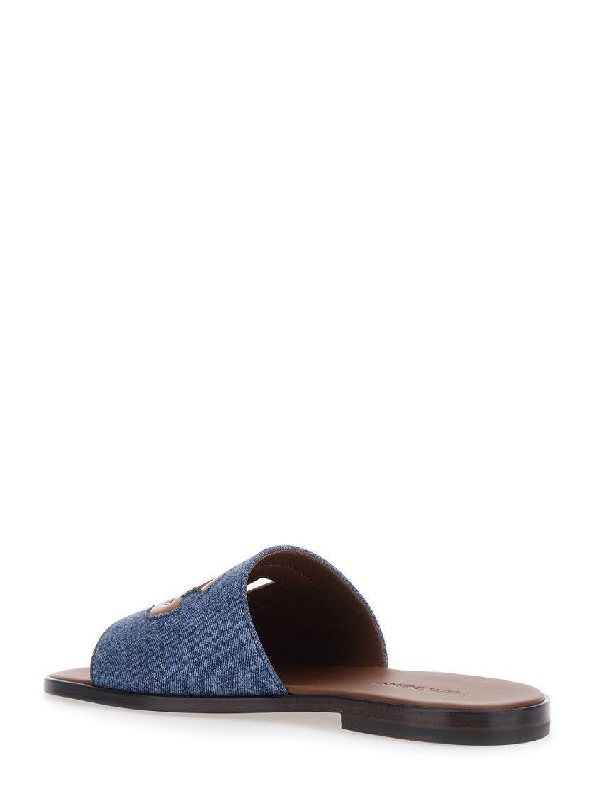 Denim Logo Sandals 3