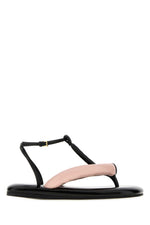 Black Color Block Sandals 1