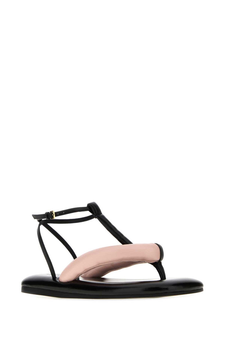 Black Color Block Sandals 2