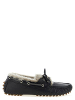 Black Monile Leather Loafers 1