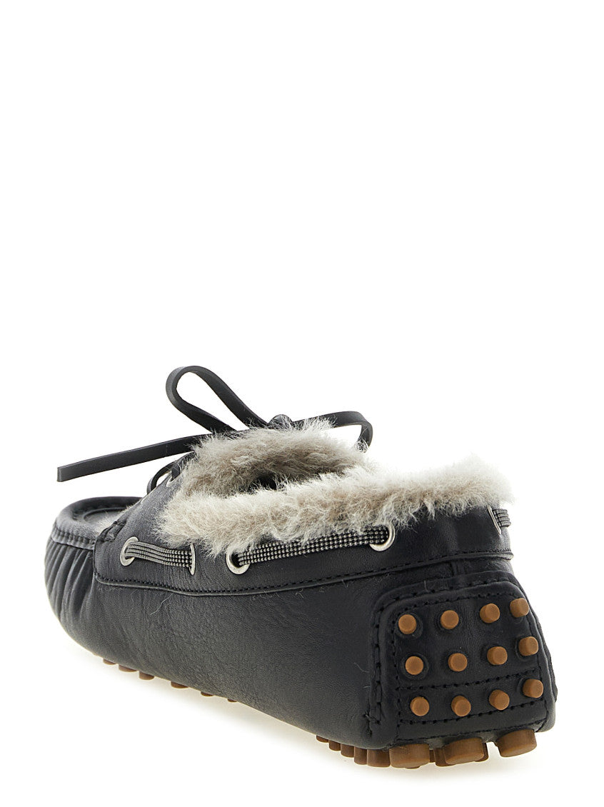 Black Monile Leather Loafers 3