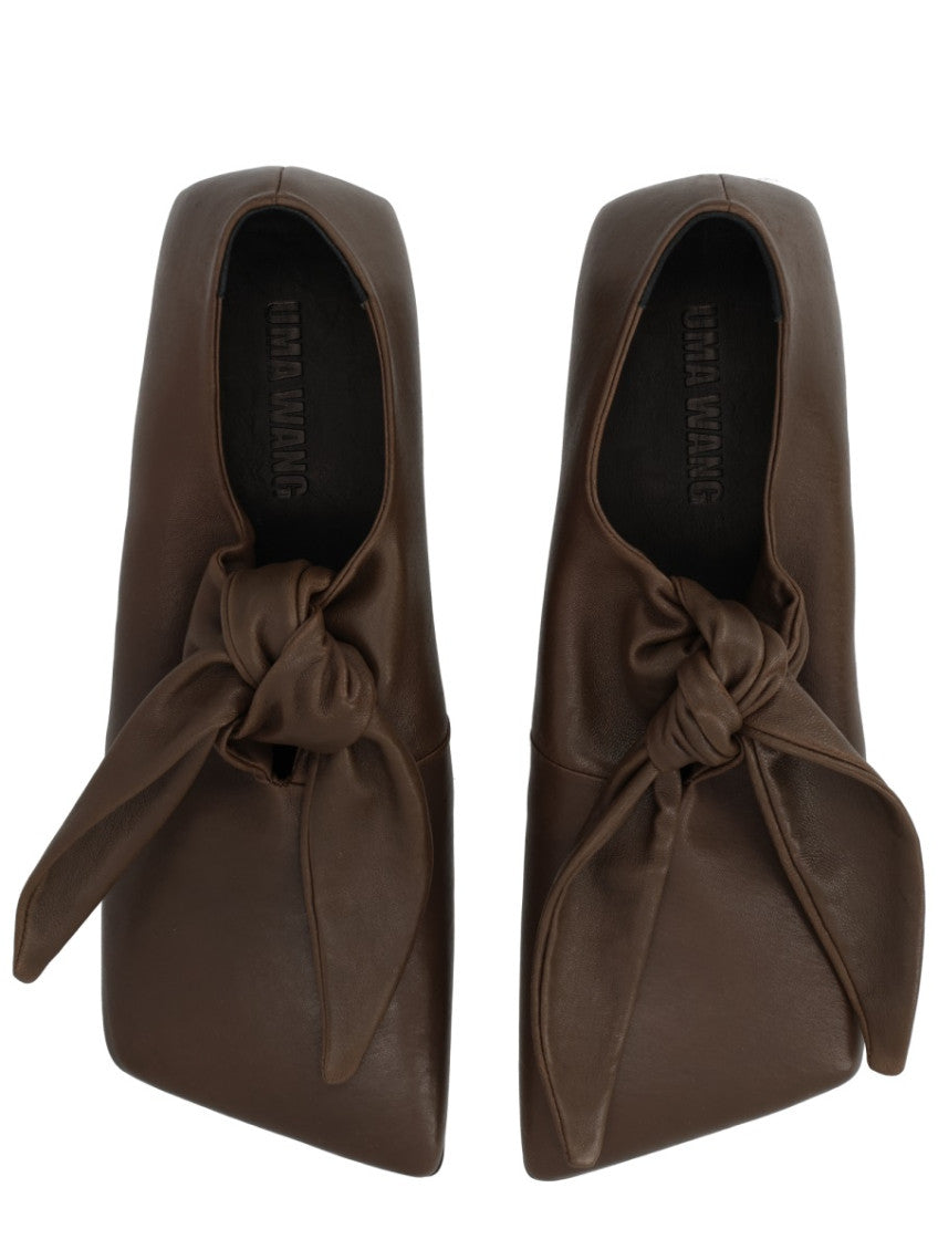 Brown Knot Leather Loafers 5