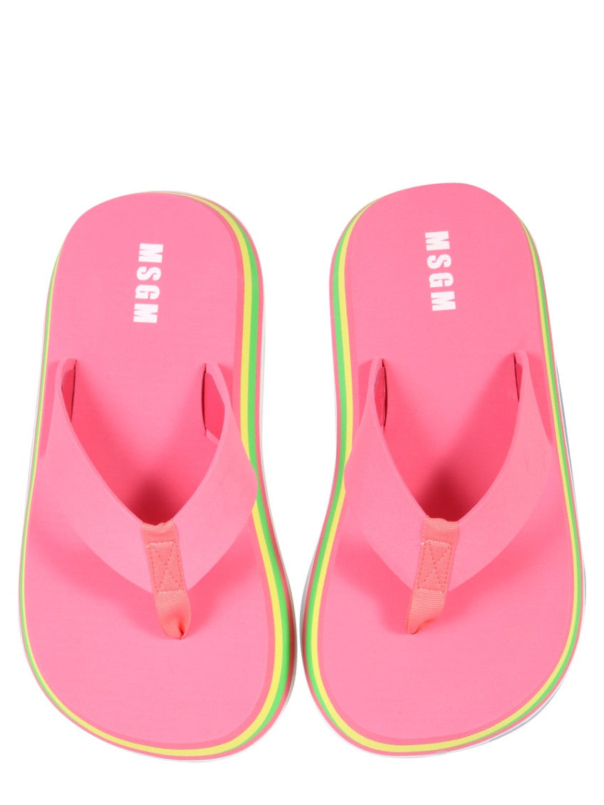 Pink Stripe Flip-flops 2