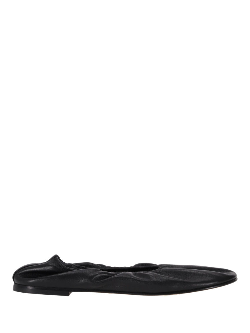 Black Scrunch Ballet Flat 1