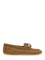 Beige Suede Tassel Loafers 1