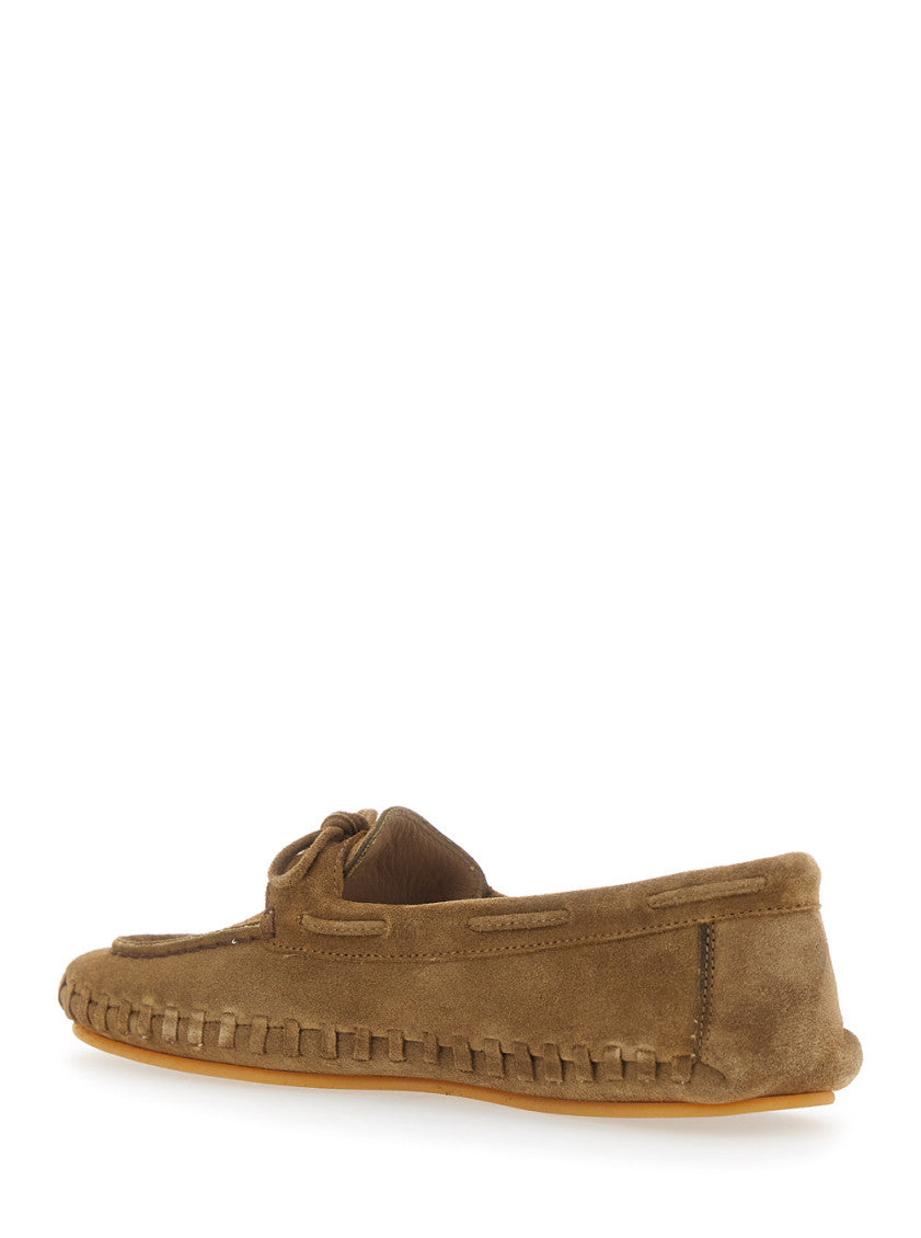 Beige Suede Tassel Loafers 3