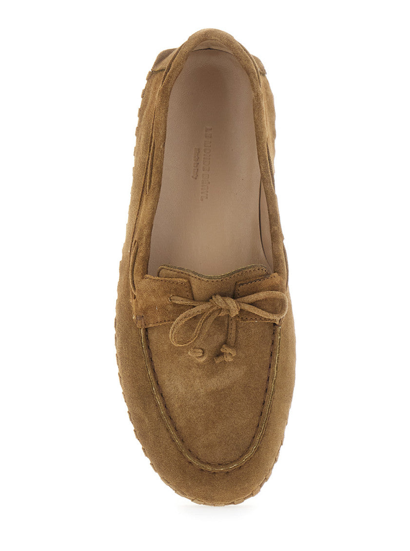 Beige Suede Tassel Loafers 4
