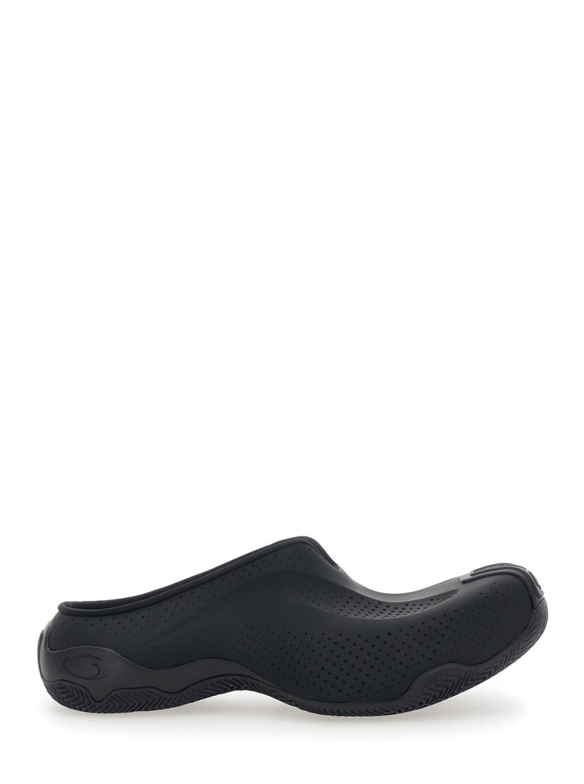 Black Basketball Slip-On Sandals 1