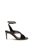 Dark Brown Liria Ankle-strap Heels 1