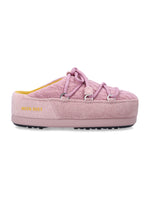 Pink Round-toe Knitted Mules 1