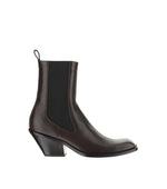 Dark Brown Slip On Boots 1
