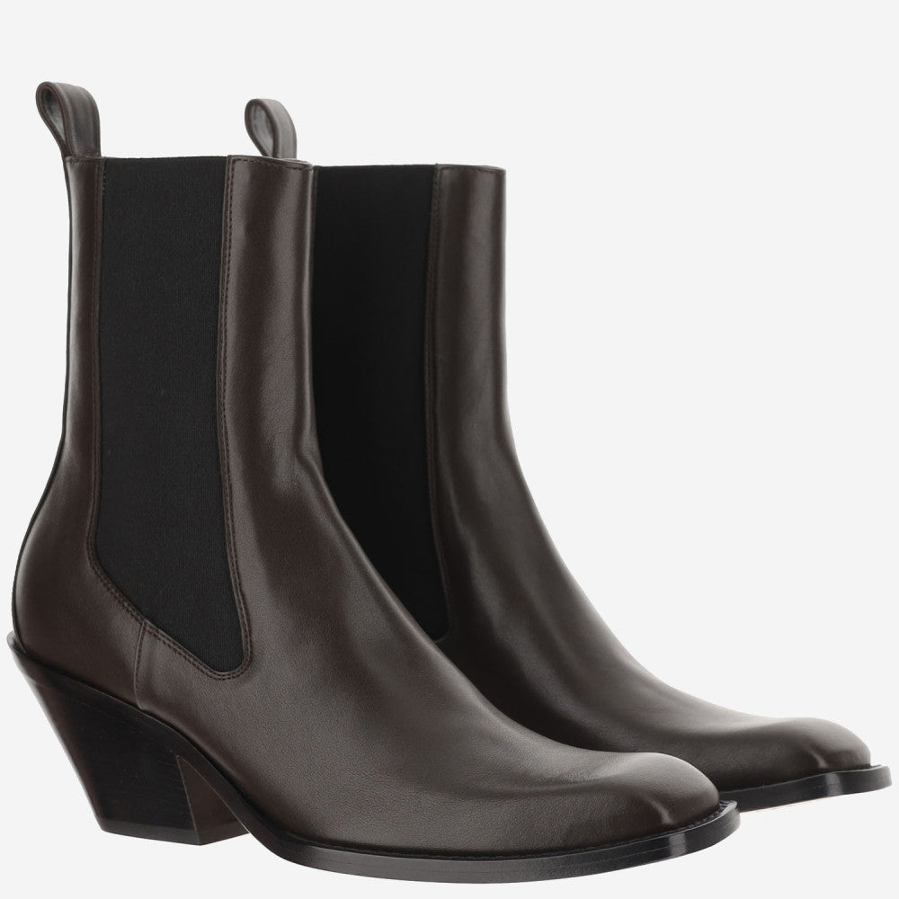 Dark Brown Slip On Boots 2