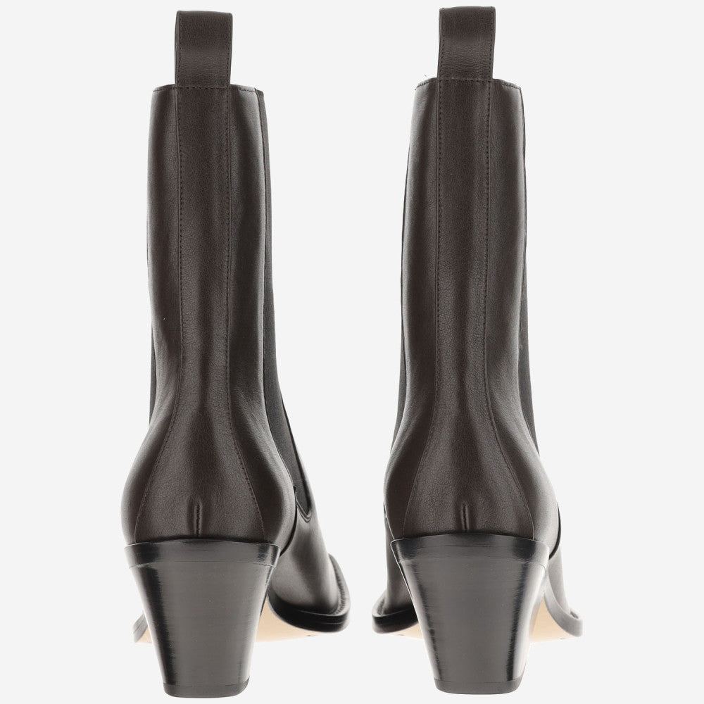 Dark Brown Slip On Boots 3