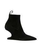 Black Sculptural Wedge Boots 1