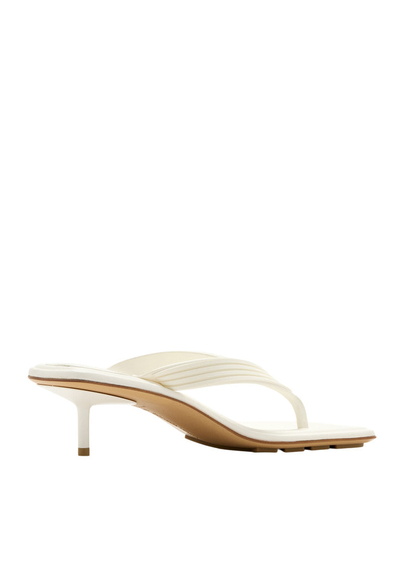 White Slip-on Basaam Heels 2