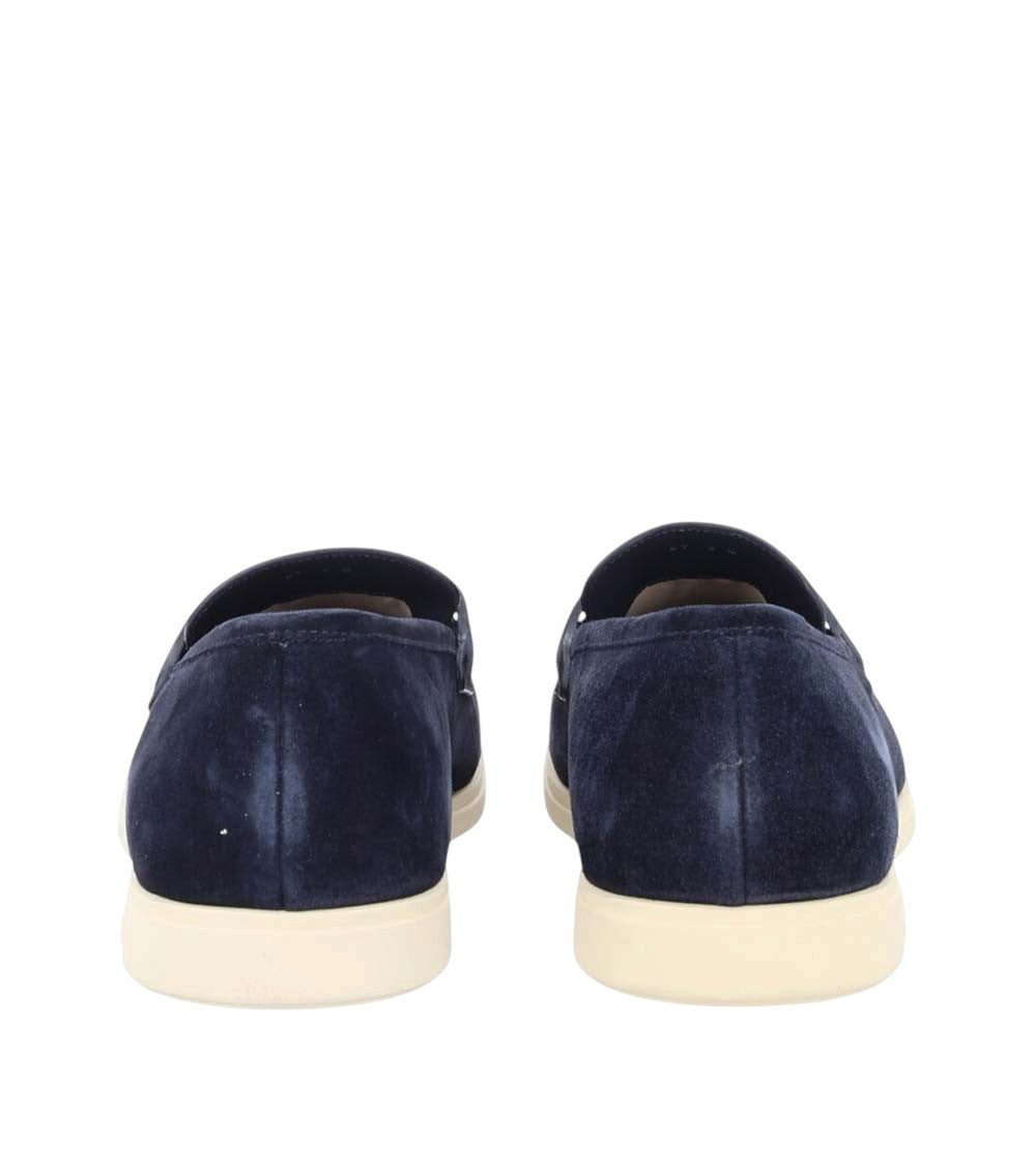 Navy Blue Cosimo Suede Loafers 5