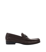 Brown Hammered Leather Loafers 1