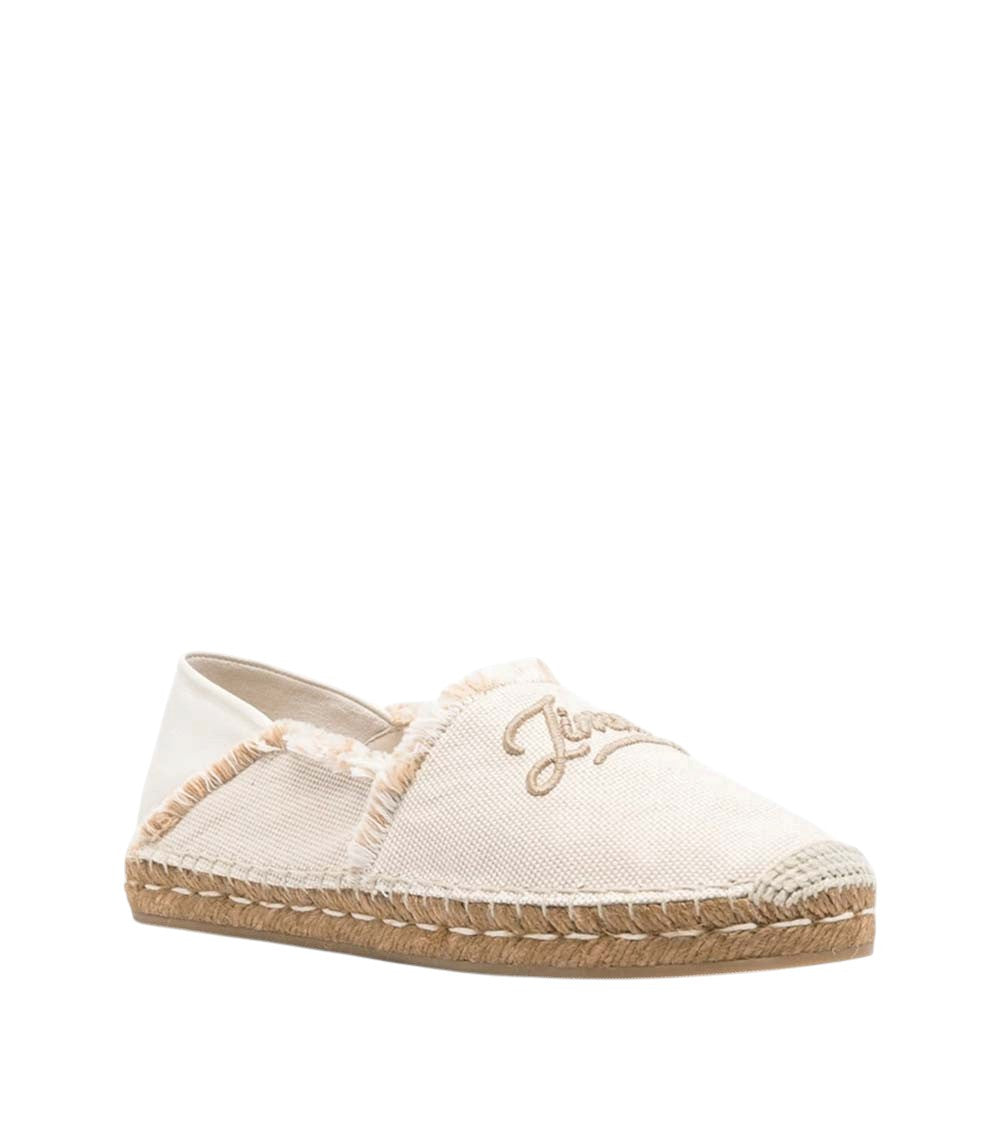 Beige Embroidered Espadrilles 2