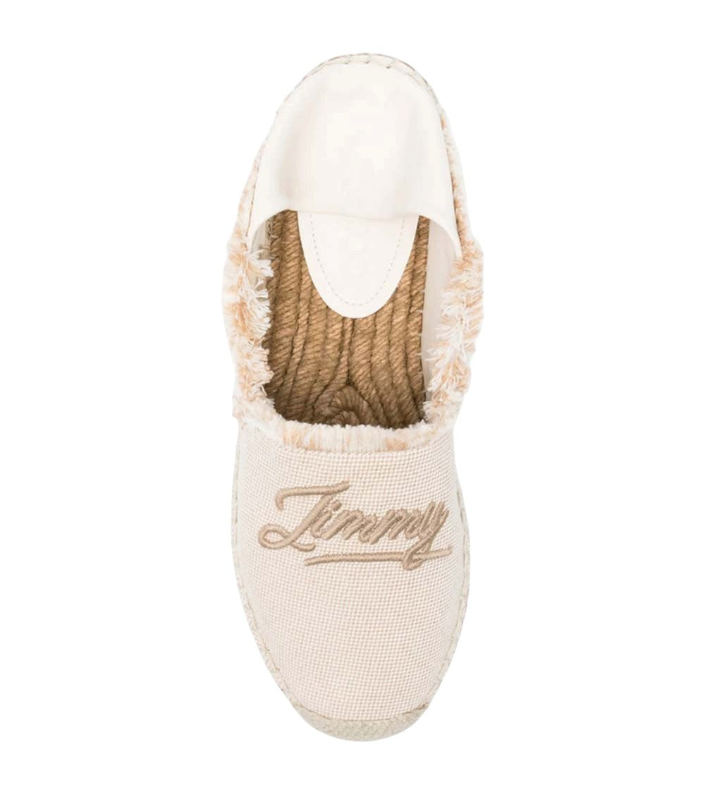 Beige Embroidered Espadrilles 4