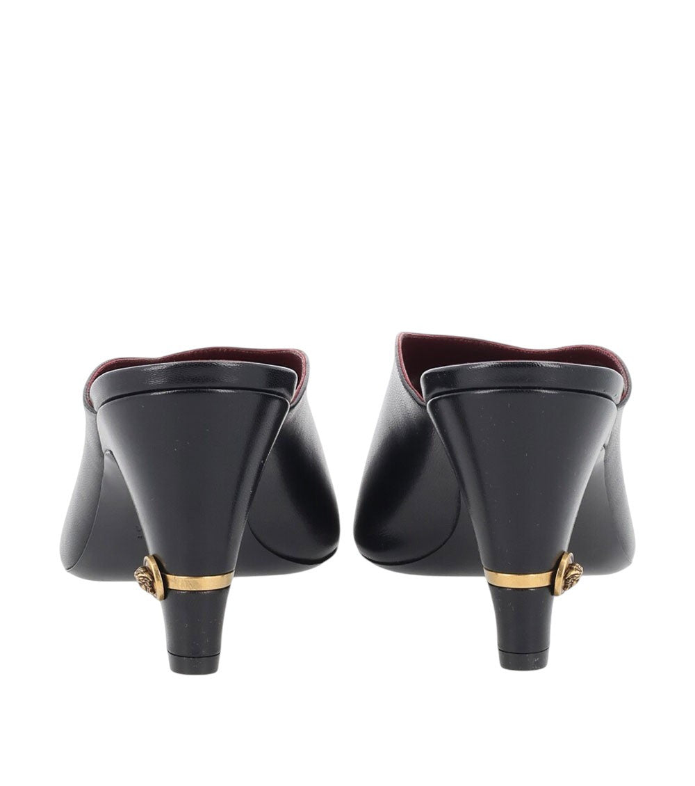 Black Leather Heels 4