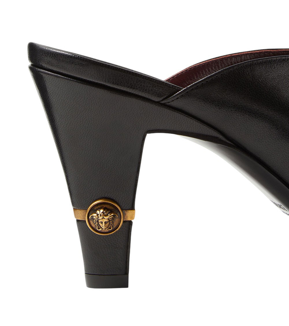 Black Leather Heels 6