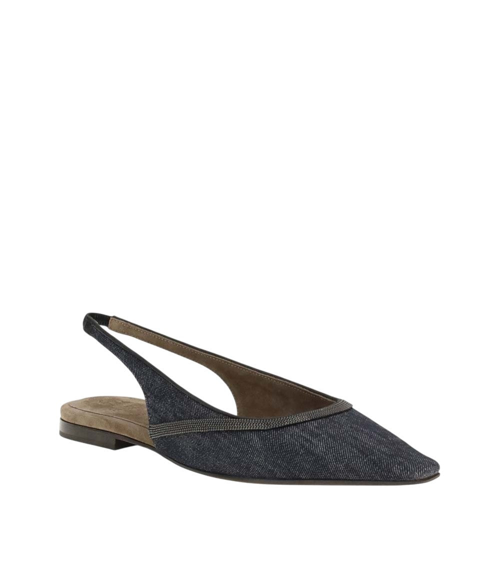 Blue Denim Slingback Sandals 2
