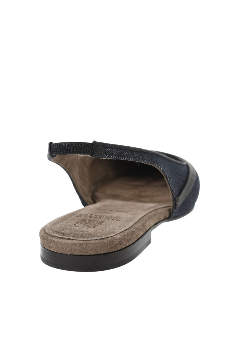Blue Denim Slingback Sandals 5